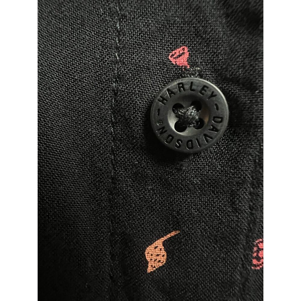 Harley Davidson Women's Short Sleeve Button Up Shirt Medium - Picture 6 of 10